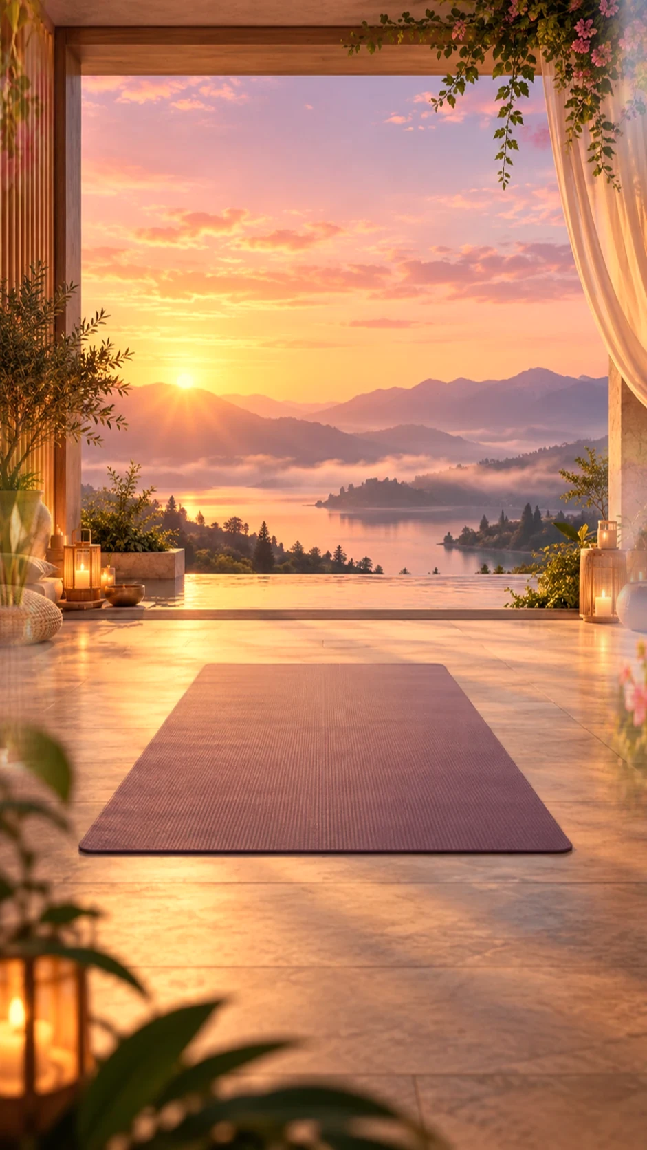 Sunshine Flow, an active workout class environment in LifeForge v48