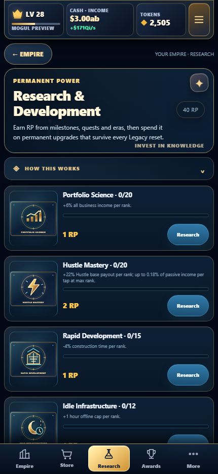 Mogul Forge new research interface